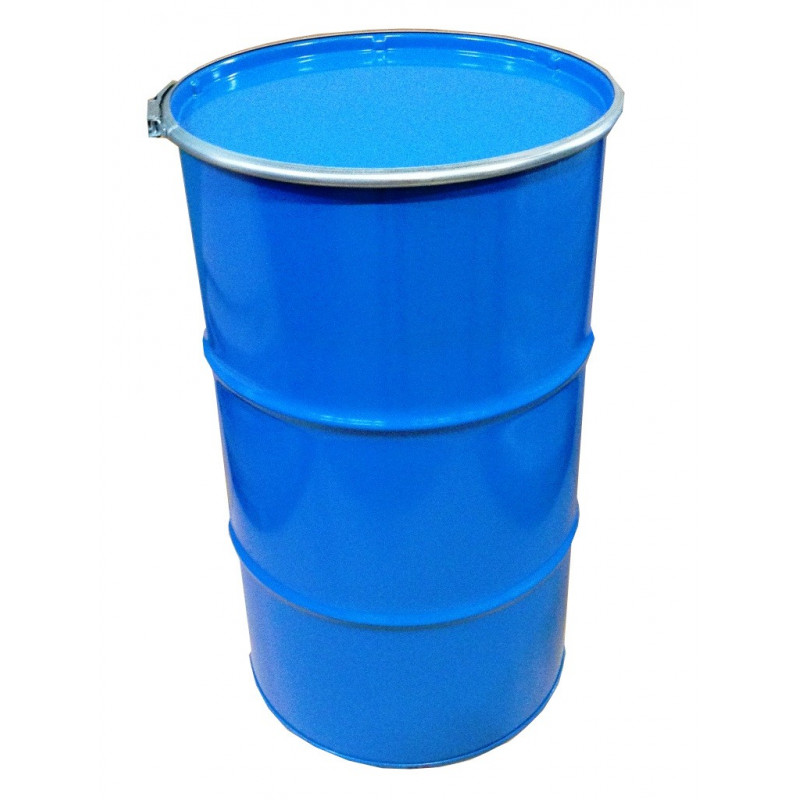Barril metálico de 120 l, apertura total, 1A2/X150/S, chapa sin tratar