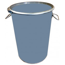 Barril metálico de 50 l, apertura total, 1A2/Y110/S, chapa sin tratar