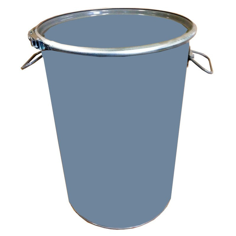 Barril metálico de 50 l, apertura total, 1A2/Y110/S, chapa sin tratar