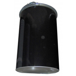 Barril metálico de apertura total, 213 l, negro