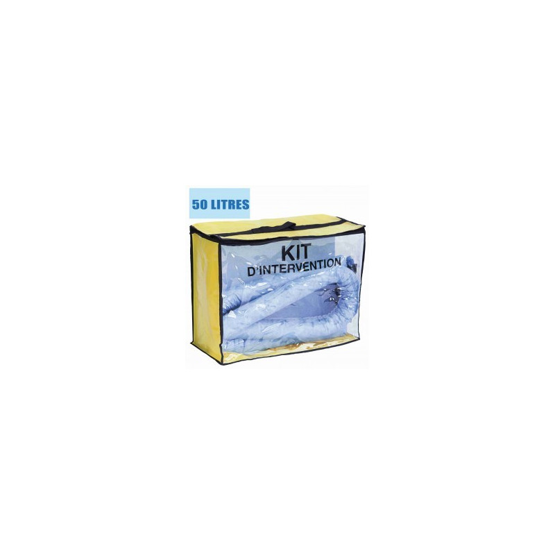 Kit d'intervention pour hydrocarbure 50L Kit d'intervention pour hydrocarbure 50L