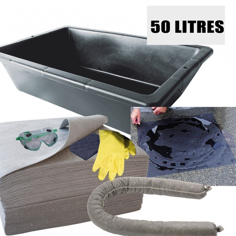 Kit d'intervention pour hydrocarbure 50L ADR Kit d'intervention pour hydrocarbure 50L ADR