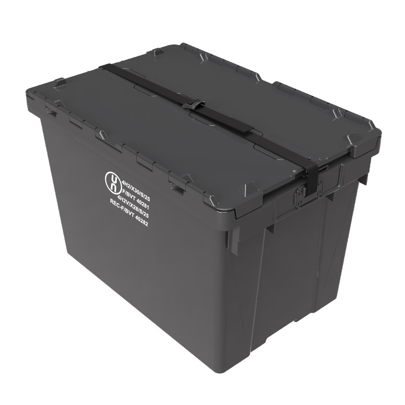 Caja de plástico UN 4H2 de 65 litros para mercancías peligrosas 4H2/X30